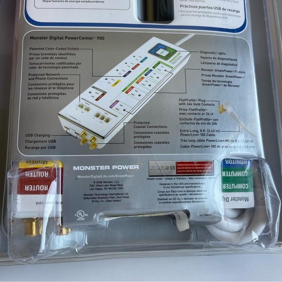 Monster - PowerCenter 10-Outlet Surge
Protector - Picture 9 of 14